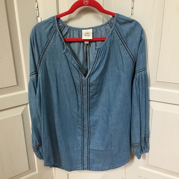 Knox Rose Tops - Knox Rose | Denim-Look Tunic